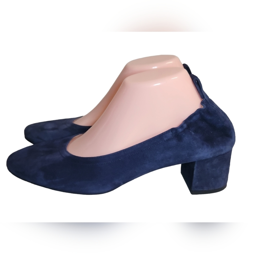 Everlane The Day Heel Women's Navy Suede Shoes SZ US 10